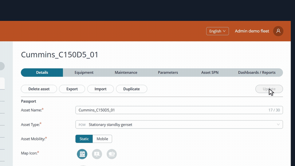 Export, import, and duplicate an Asset