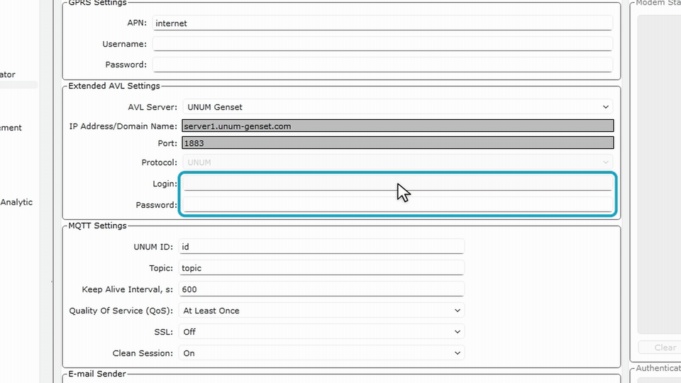 Transfer the identification data